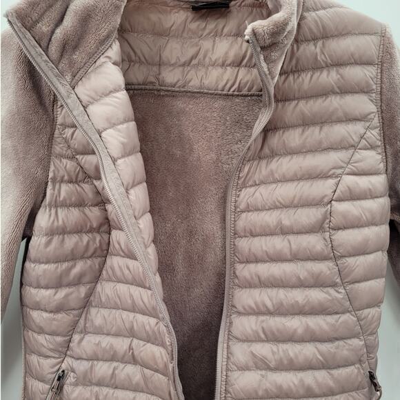 HP Fuzzy Mauve Pink Quilted Terry Cloth Zip Up Jacket - Picture 10 of 13